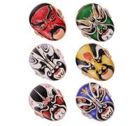 WATIIFUFU Lot de 6 Set de Broches en Alliage Opéra de Pékin, Épingles à Châle Artistiques Chinoises Colorées, Broches D’art Asiatique pour Costumes, Robes et Accessoires