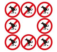WATIIFUFU Lot de 8 Autocollants Anti-crottes de Chien, Panneaux D’avertissement Étanches pour Jardin et Cour, Stickers Humour « Interdit aux Chiens Leurs Besoins », Usage Extérieur,