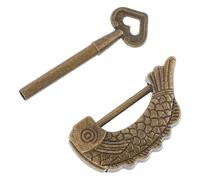 WATIIFUFU Mini Cadenas Vintage en Alliage de Zinc Antirouille, Serrure Décorative de Poisson, Petite Taille Rétro pour Boîte, Valise et Meuble, Serrure à Clé Résistante pour Usage Intérieur