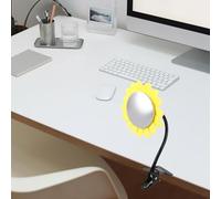 WATIIFUFU Miroir D'angle Mort à Clipser pour Bureau et Espace de Travail Miroir de Sécurité Convexe Jaune en Fer Design Carré Minimaliste et Flexible pour Surveillance