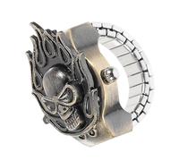 WATIIFUFU montre bague en diamant ice watch retro montres boderry pour hommes s pour hommes s-bracelets pour -bague électronique bijoux rétro Alliage de zinc
