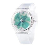 WATIIFUFU Montre Étudiante Transparente à Quartz Cadran Gradué Bracelet Jelly Souple Design Minimaliste Montre Décontractée pour Étudiants Lecture Facile de L’Heure Accessoire Mode