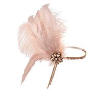 WATIIFUFU Morceau bandeau de de bal accessoire fete bandeau plume coiffes des années 1920 casque pour la mariée bandeaux en strass bandeaux fantaisie pour femmes casque 1920 Zircon