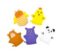 WATIIFUFU Moufles de Bain Forme Fruitée Adorable en Coton Exfoliation Douce la Peau Plusieurs styles Lot de 5 Léger et Réutilisable pour Garçon et Filles Bain et Baby Shower