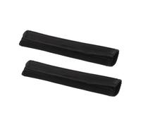 WATIIFUFU Moufles de Poignée pour Poussette Bébé Rembourrage Épais en Tissu Noir Fixation Auto-agrippante Ajustable Protection Solide des Barres Originales, Installation Pratique