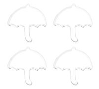 WATIIFUFU Moule à Pâtisserie en Acier Inoxydable 4pcs de Parapluie pour Biscuits Diy, Facile à Démouler, Pâtisserie Maison et Professionnelle