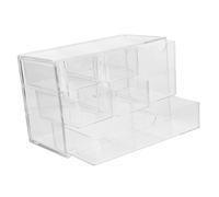 WATIIFUFU Organisateur Tiroirs Transparent Empilable pour Cosmétiques et Bijoux Boîte Rangement Bureau Multifonction Organiseur Maquillage et Accessoires