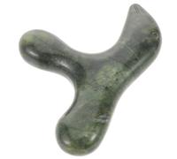 WATIIFUFU Outil de Massage en Pierre de Jade Vert Couverture Complète des Points D'acupuncture, Forme Traditionnelle Rétro, pour Massage Confortable Lors de Travail Intense ou Détente
