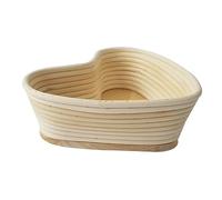 WATIIFUFU Panier de Fermentation en Vigne Naturelle Cœur 21,5 X 19 Cm avec Couvercle, Panier à Pâtisserie Antiadhésif pour Levée de Pâte, Accessoire Cuisson Pain pour Boulangers Amateurs