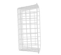 WATIIFUFU Panier de Rangement en Fil Métallique Blanc 28x21,5x12 Cm pour Congélateur Coffre - Organisateur de Réfrigérateur Multifonction, Bac de Stockage Alimentaire Robuste Cuisine