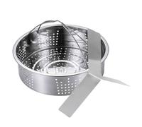 WATIIFUFU Panier Vapeur Inox 304 avec Double Poignée 21 Cm Insert Vapeur Perforé pour Légumes et Petits Pains Cuisson Saine Accessoire la Cuisine Pratique et Compatible