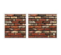 WATIIFUFU Papier Peint Mural Autocollant en Pvc Effet Brique Rustique Solide et Facile à Poser pour Décoration Murale Cabinet et Restaurant