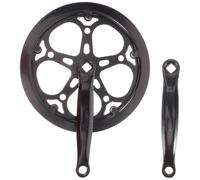 WATIIFUFU Pédalier avec manivelle 52 Dents 170mm 1 Set Fer Noir Accessoires pour vélos Single Speed Bike Replacement