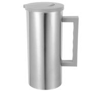 WATIIFUFU Pichet Inox 2L avec Poignée et Couvercle, Carafe Grande Capacité pour Café et Eau Froide, Acier Inoxydable Robuste pour Bureau et Usage Extérieur