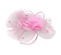 WATIIFUFU pince à cheveux fleurie hair charms hair toppers wedding decorations accessoire fete casquette filet pince à cheveux de mariage pinces à cheveux pour femmes bandeau de mariée rose