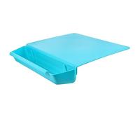 WATIIFUFU Planche à Découper en Pp Bleu avec Panier Intégré et Surface Antidérapante, pour Couper Légumes et Viande Cuisine Pratique
