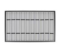 WATIIFUFU Plateau de Rangement Montres Compartiments avec Doublure Flanelle Présentoir Élégant pour Montres Bracelets et Bijoux Anti-Rayures Design Rectangulaire Noir