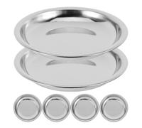 WATIIFUFU Plateaux de Pesée Lot de 6 en Acier Inoxydable Argenté Plateforme Stable et Précision Élevée pour Bijoux et Petits Objets pour Bijouteries