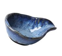 WATIIFUFU Plats à Sauce En Céramique Bleue Nordique 60 Ml, Petit Plat D’assaisonnement Résistant Et Polyvalent, Convient Maison Et Apéritifs, Série De