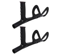 WATIIFUFU Poignées de Canne Coudées 22 Mm en Plastique Noir, Lot de 2, Accessoires de Remplacement pour Canne de Marche Ergonomique, Soutien et Mobilité Extérieure pour Personnes