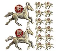 WATIIFUFU Porte-clés Cheval Vintage En Alliage, Pendentif Porte-bonheur, Signe Zodiaque Chinois 2026, Pour Sac à Dos, Téléphone Et Clés