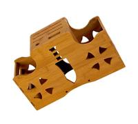 WATIIFUFU Porte-couteaux en Bambou Support Égouttoir et Porte-ciseaux, Rangement Multifonction pour Ustensiles Cuisine, Accessoires Essentiels pour Maison, Bloc à Couteaux Écologique