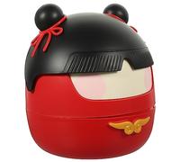 WATIIFUFU Poubelle De Bureau Créative Rouge Couvercle, Petite Poubelle En Plastique, Design Poupée Amusant, Pour Bureau, Chambre Cuisine, Bac De Rangement Compact Et Mobile