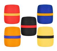 WATIIFUFU Protections Anti-vent en Mousse pour Microphone, 5 Pièces, Résistance aux Chutes, Accessoire pour Scènes et Concerts Couleur Aléatoire