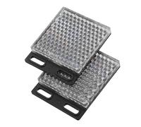WATIIFUFU Réflecteur pour Capteur Photoélectrique Noir en Abs et Acrylique Résistance aux Intempéries et Performance Rétroréfléchissante pour Équipements de Signalisation