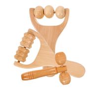 WATIIFUFU Rouleau de Massage en Bois Outil Manuel Confortable et Sûr pour Visage et Cou 1 Set de 3 Pièces pour Usage à Domicile Voyage