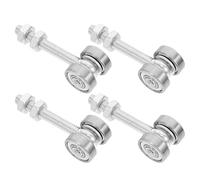 WATIIFUFU Roulement à Billes pour Chariot à Double, Diamètre Extérieur 24 Mm, Lot de 4, Galet de Rail en Acier Robuste pour Porte Coulissante de Grange et Placard, Support