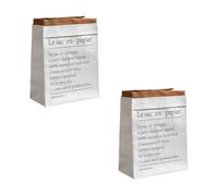 WATIIFUFU Sachet en Papier Kraft Blanc Double Couche Épaisse 2 Pièces pour Rangement Fleurs Séchées et Jouets Style Nordique Délicat, pour Mariage et Anniversaire