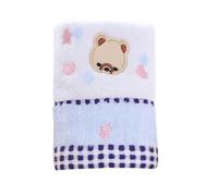 WATIIFUFU Serviette de Bain Bébé en Coton Bleu Léger et Doux Motif Jacquard Dessin Illustré, Serviette Absorbante Après la Baignade pour Garçon et Filles