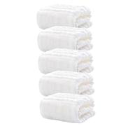 WATIIFUFU Serviettes En Mousseline Pour Bébé Lot De 5 Serviettes Douces En Serviettes De Visage Et Lingettes Lavables Pour Peaux Sensibles Blanches