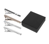 WATIIFUFU Set de 4 Pinces à Cravate en Cuivre Délicates et Élégantes, Maintien pour Cravates, pour Banquets et Négociations Professionnelles Couleur Aléatoire
