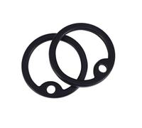 WATIIFUFU Silencieux en Silicone Couleur Noire Lot de 2 Pièces, Forme Ronde, Ajustement et Extensible pour Plaques D'identification Militaires pour Chiens
