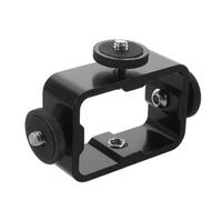 WATIIFUFU Support de Flash pour Production Vidéo Professionnelle et Montage Simultané D'accessoires en Alliage D'aluminium Noir avec Triple Griffe Froide pour Caméra