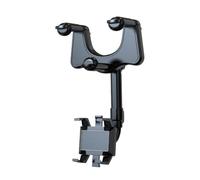 WATIIFUFU Support Voiture Smartphone en ABS et PU Rétroviseur Rotatif à 360 Degrés Support de Téléphone pour Véhicule Fixation Stable, pour Conduite en Voiture