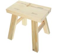 WATIIFUFU Tabouret Garçon et Filles en Bois D’Orme Naturel, Petite Marche Stable 24x14,5x23 Cm, Repose-Pieds Polyvalent pour Maison et Crèche, Meuble Solide et Résistant la Pression