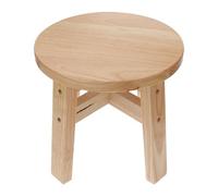 WATIIFUFU Tabouret Simple en Bois Rond Antidérapant pour Maison et Salle de Bain, Léger Forte Capacité de Charge, Bain Rangement Plusieurs Styles