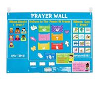 WATINC Lot de 37 tableaux de prière en feutre avec carte d'histoire, accessoires de tableau d'affichage de prière, histoires religieuses en feutre de flanelle pour enfants d'âge préscolaire, salle de