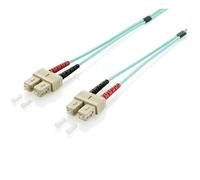 Watio Wave Câble fibre optique OM3 Duplex sans halogène SC/SC, 50/125μm, 10 mètres, idéal pour les connexions haute vitesse et performance.