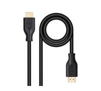 Watio Wave Câble HDMI V2.0 de 2 mètres, résolution 4K, couleur noir, transfert de données rapide, idéal pour les vidéos et les jeux en haute définition