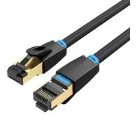 Watio Wave Câble réseau RJ45 Cat.8 S/FTP AWG28, 8 m, couleur noir, haute vitesse de transmission, excellent blindage