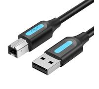 Watio Wave Câble USB 2.0 type A/m vers b/m, 10 m, noir, idéal pour imprimantes, haute vitesse de transfert, flexible et durable