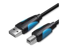 Watio Wave Câble USB - Câble USB 2.0 mini usb/m vers USB type b/m de 5 m de couleur noire, idéal pour le transfert de données et la charge efficace. *
