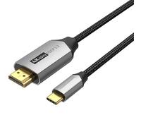 Watio Wave Convertisseur USB C vers hdmi/m avec résolution 4K, câble de 1,5 m, couleur noir, transmet vidéo et audio de haute qualité