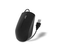 Watio Wave Souris - Appareil Optique Silencieux, avec câble, Couleur Noire, Design Ergonomique, idéal pour Le Bureau, Haute précision d'utilisation. *
