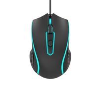 Watio Wave Souris - jusqu'à 2400 dpi, 6 Boutons, LED Multicolores, câble de 1,5 m, Couleur Noire, idéale pour Le Jeu.
