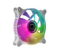 Watio Wave Ventilateur auxiliaire 120 mm, A-RVB, design blanc, compatible avec PC, idéal pour un refroidissement efficace et une esthétique moderne